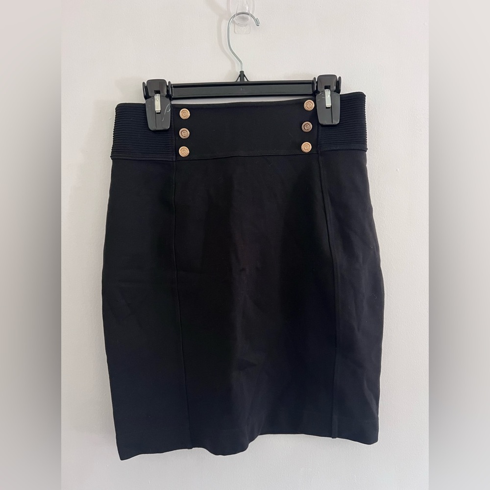 Express black crest button skirt Size 10